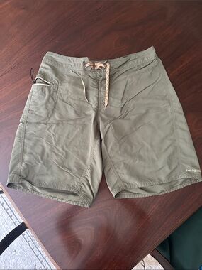 Patagonia Olive Drawstring Swim Shorts